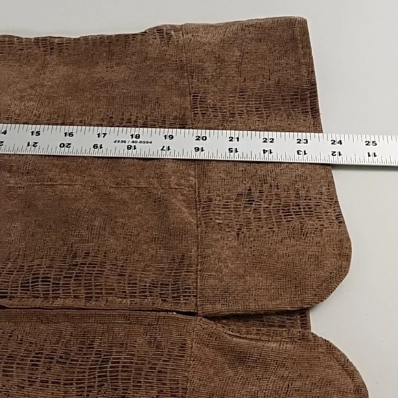 Erin London Zip Front, Very Fine Wale Corduroy Brown Snake Print, Bomber Jacket. - Picture 5 of 12